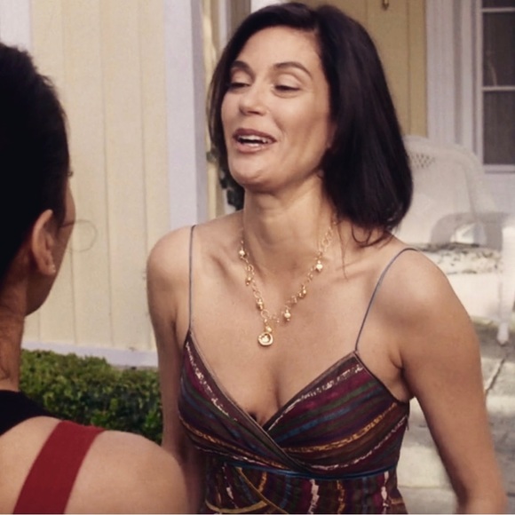 Vintage Y2K Catherine Malandrino Cotton Spaghetti Strap Striped Multicolor Dress - Picture 2 of 16